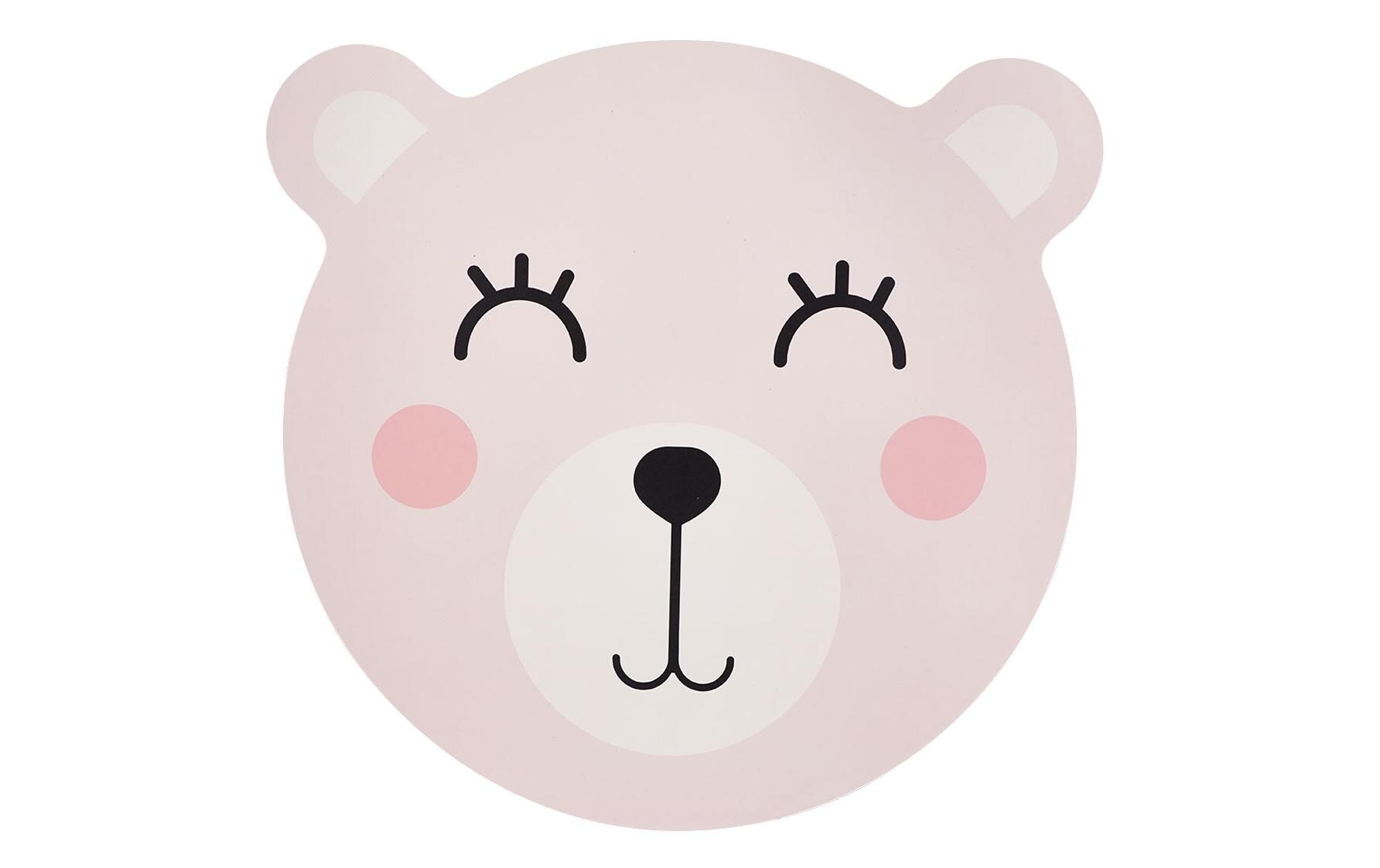 Kindertischset Bär Rosa ø 38 cmTischset im Bären-Design