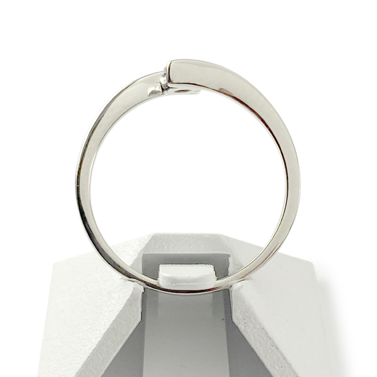 Solitaire d'occasion or 750 blanc diamant 0,10 carat
