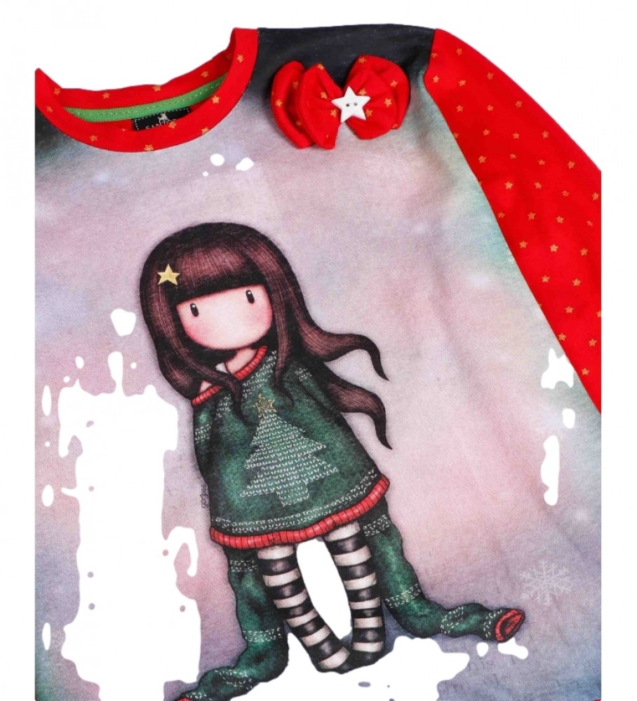 Pijama vermelho aconchegante Santoro