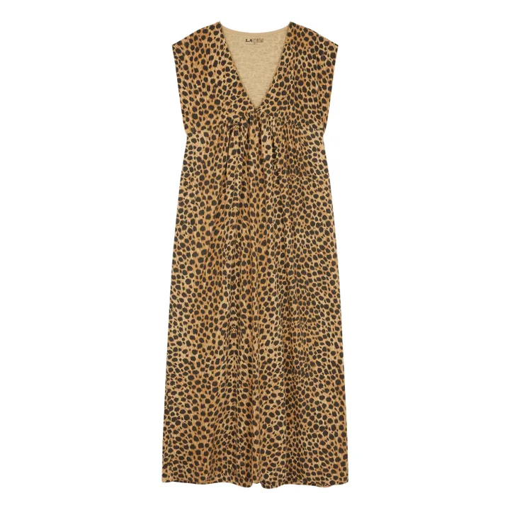 Leon & Harper Robe Richard Fawn Coton Bio | Léopard