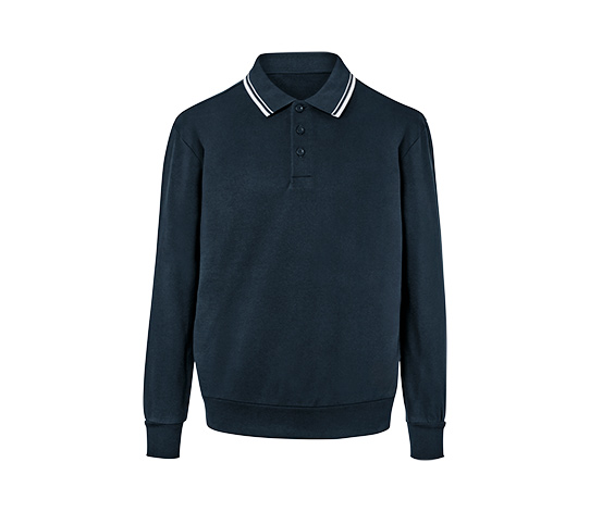 Sweatshirt mit Polokragen