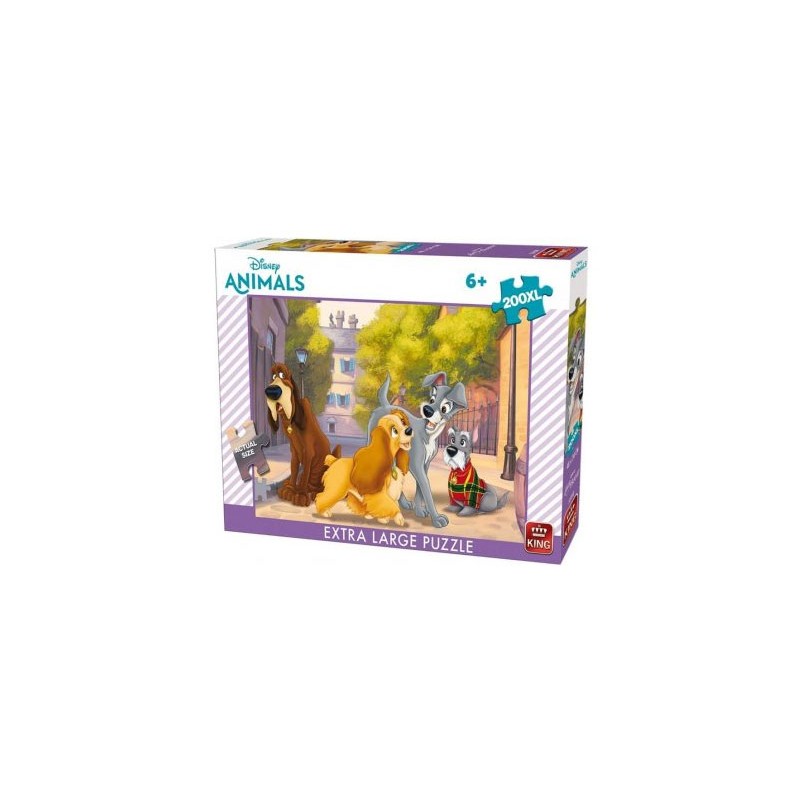 Puzzle 200 pièces XL La Belle et le Clochard - King