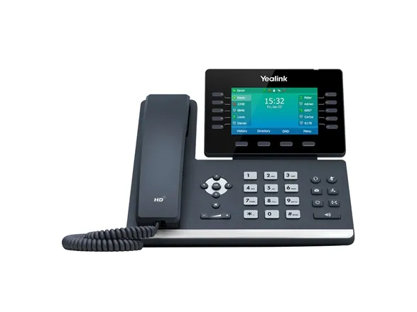 YEALINK IP-telefon T54W WiFi 4.3'' 480x272/27 Hurtigopkald/WLAN/BT/USB