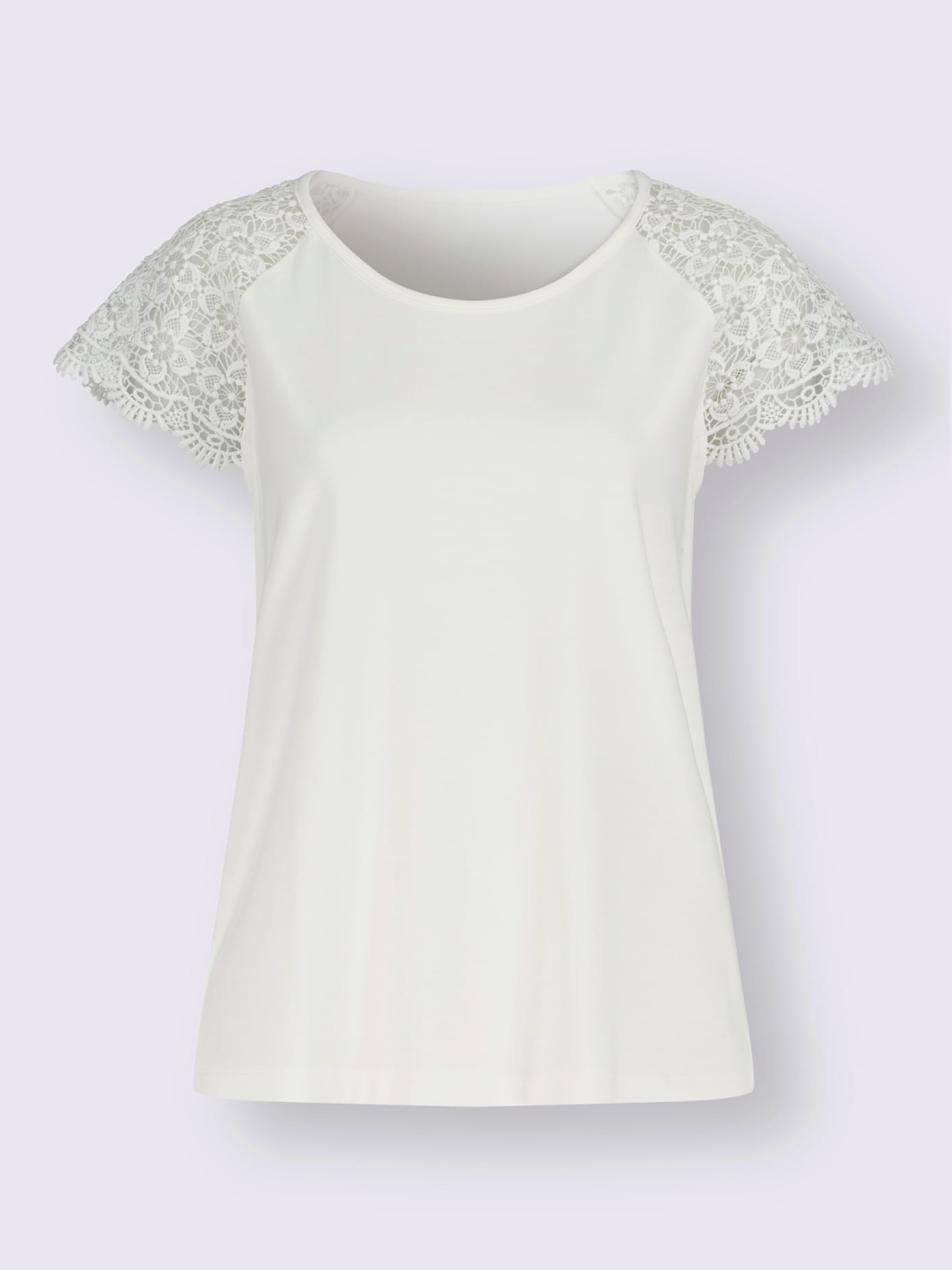 T-shirt superbe empiècement en dentelle