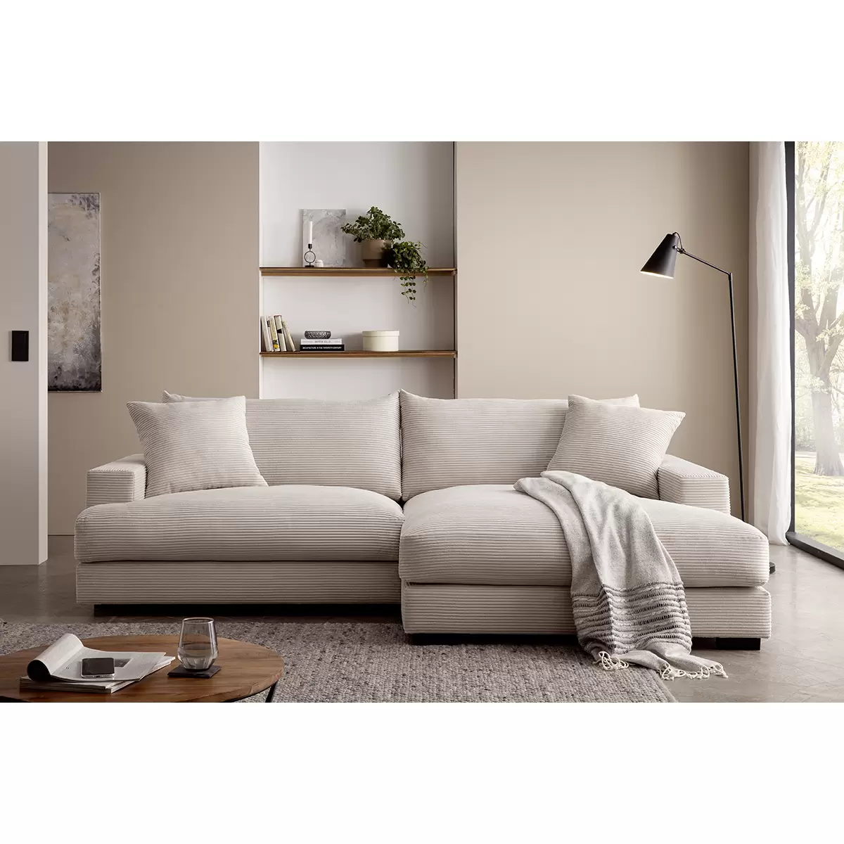 Ecksofa Pelle Beige