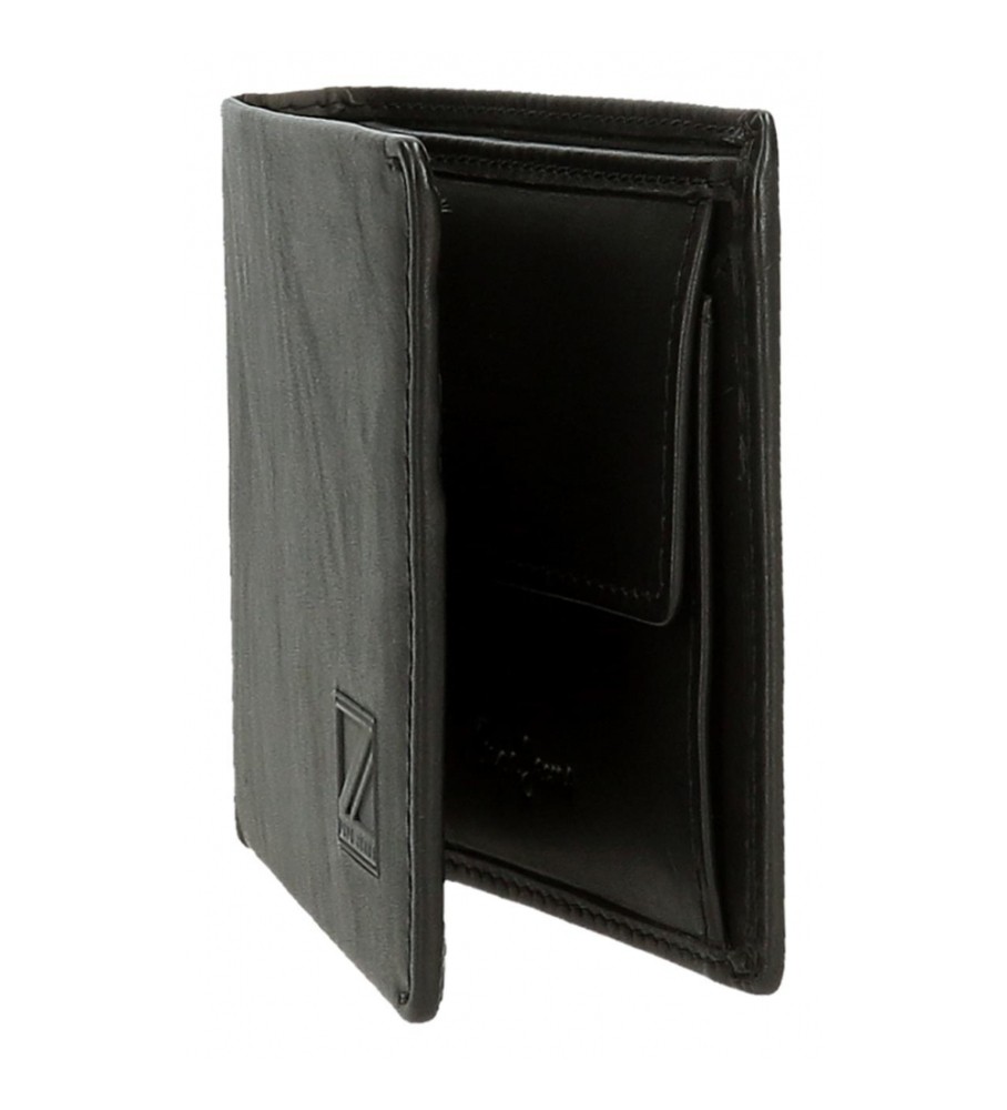 Carteira Pepe Jeans Marshal em couro preto
