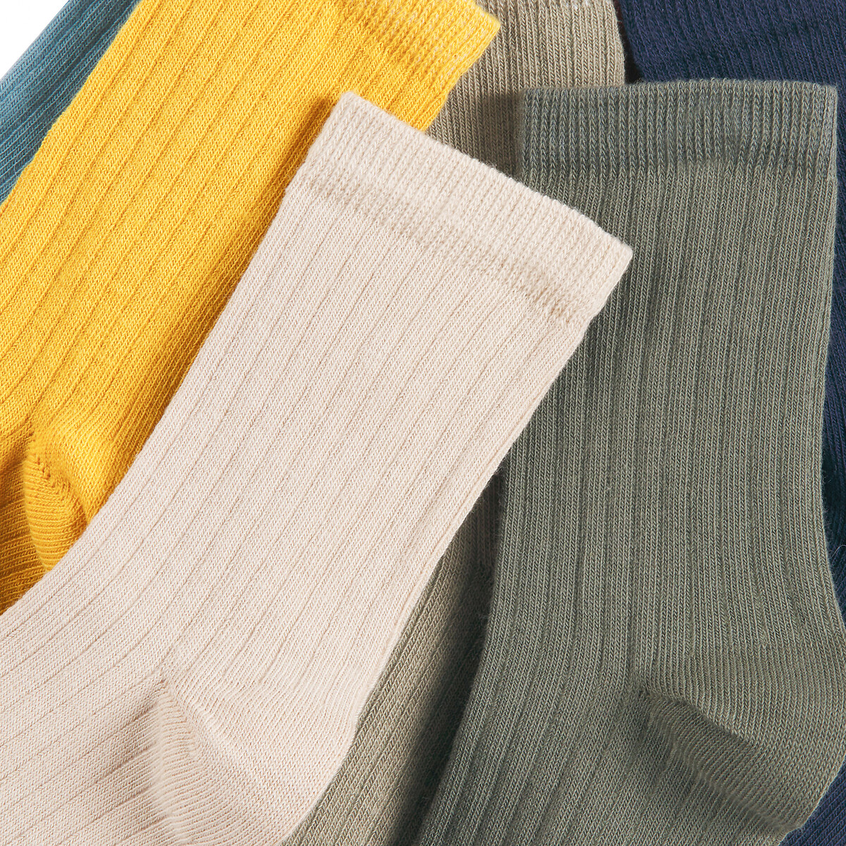 COLEÇÃO LA REDOUTE<br>Conjunto de 7 pares de meias lisas
