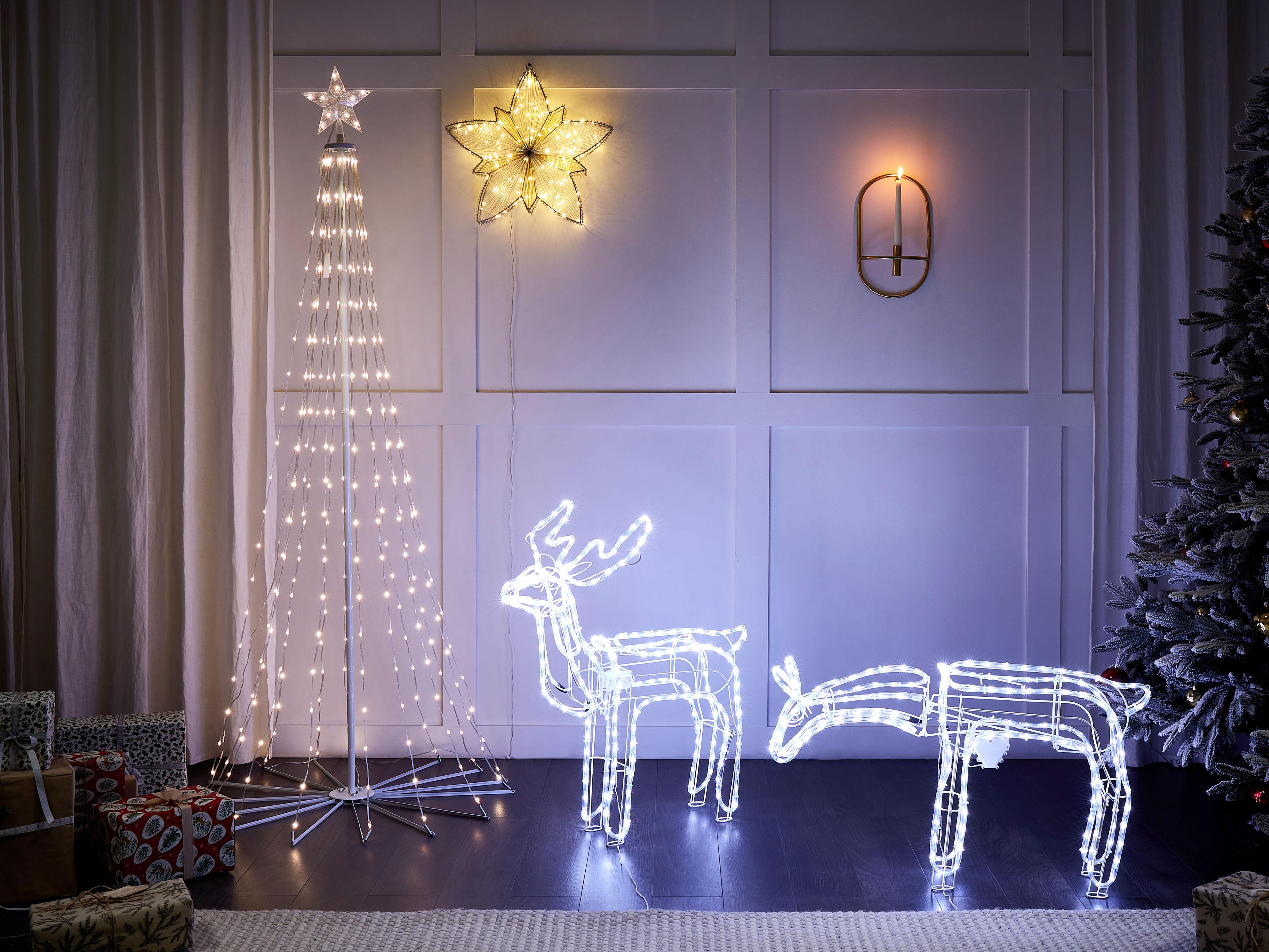 Buitendecoratie LED INNNES Rendier 94 cm Wit