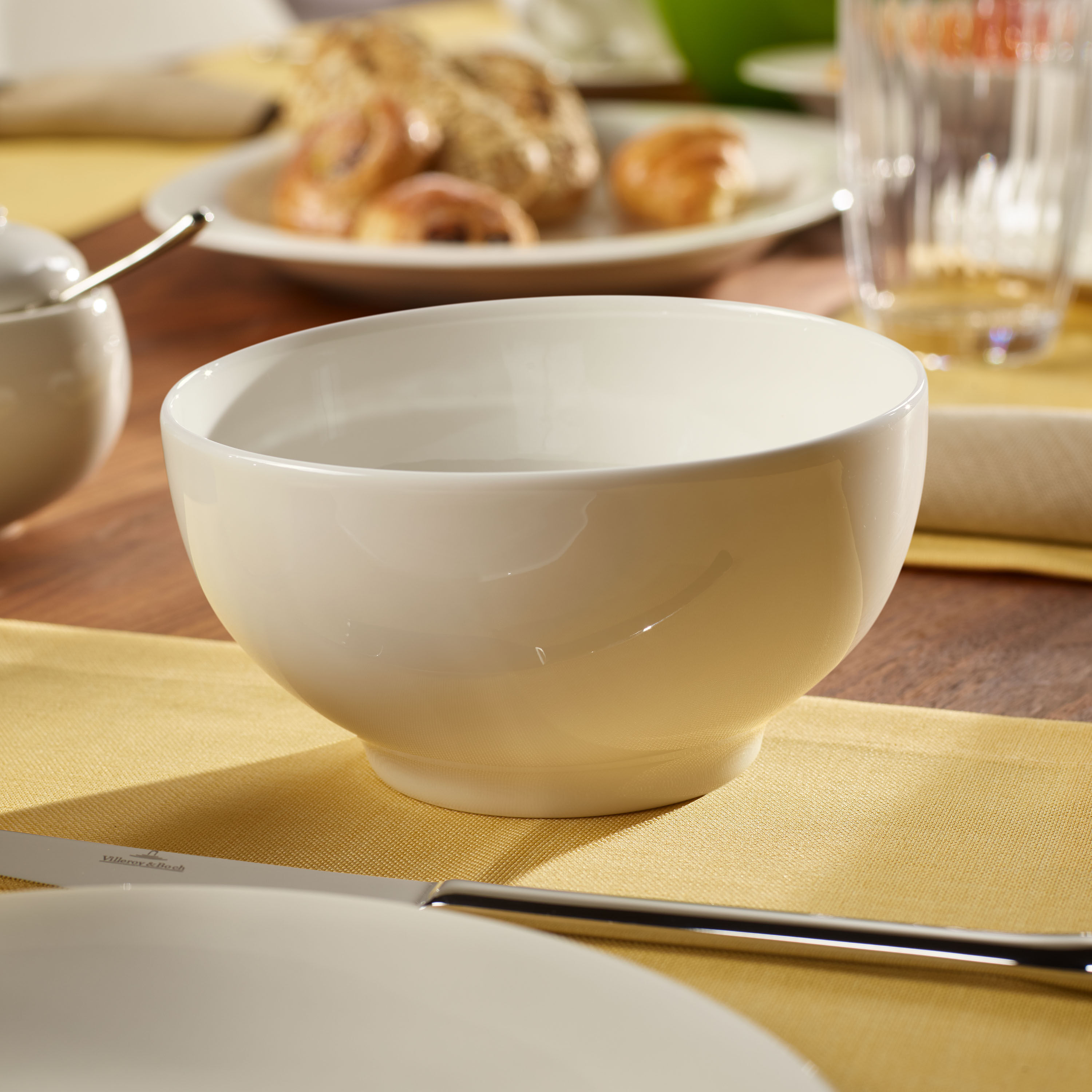 New Cottage Salad serving bowl White, 17 oz, Premium Porcelain