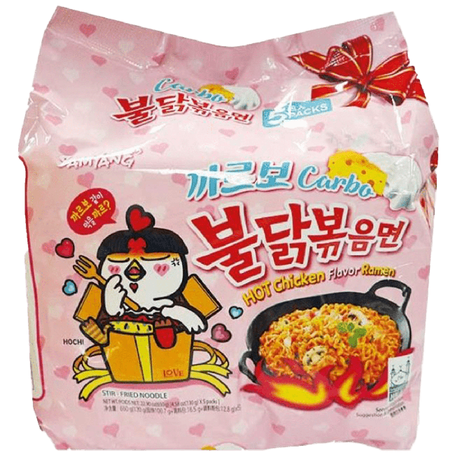 Samyang Instant Ramen Noedels Pittige Kip Carbonara Smaak 5x130g