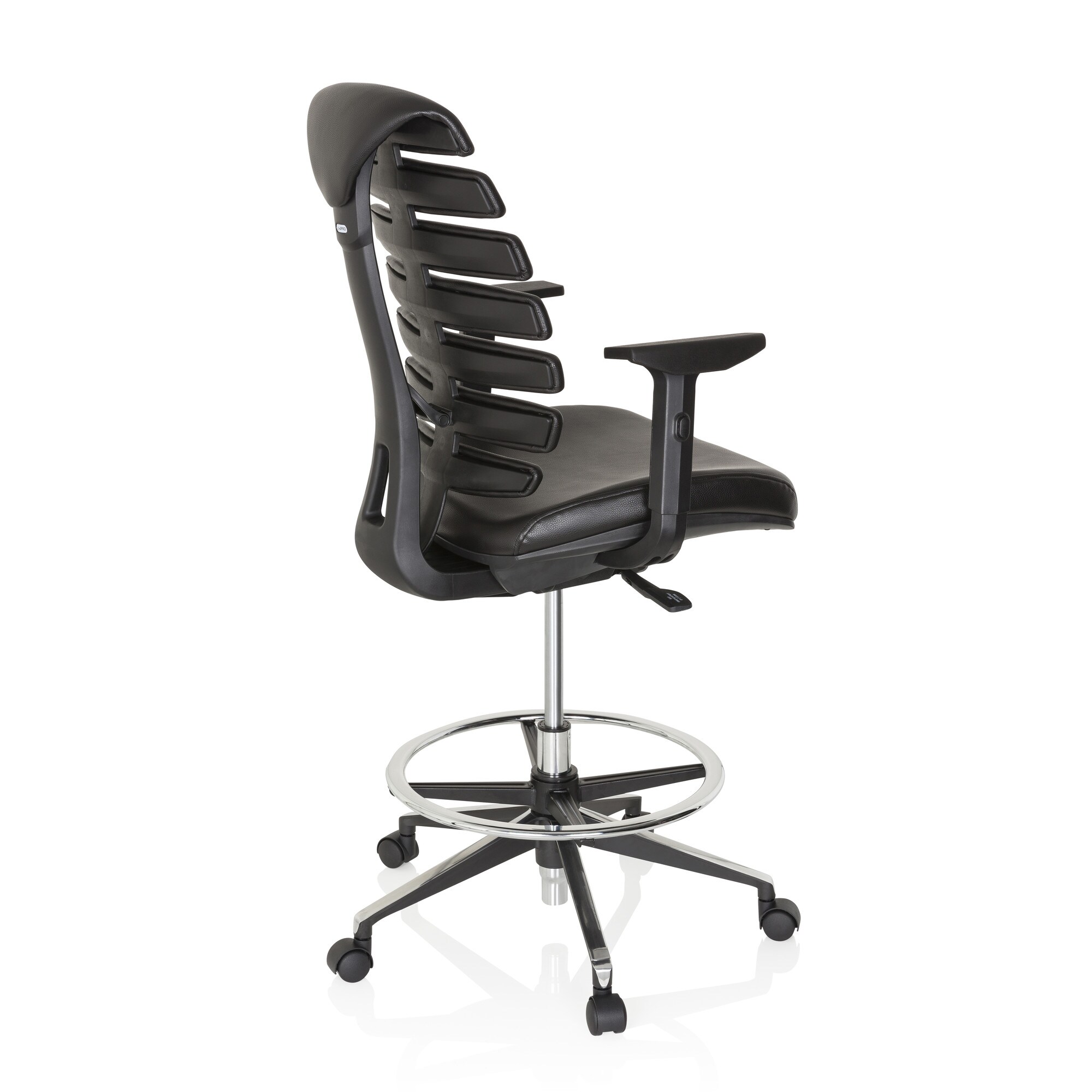 Counterstuhl ERGO LINE II WORK Leder mit Armlehnen (höhenverstellbar) hjh OFFICE