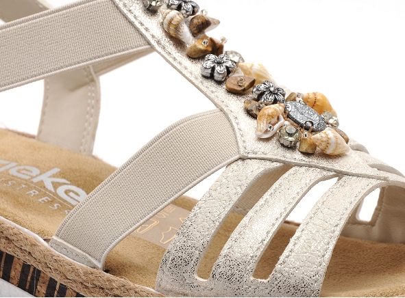 Rieker nu pieds plats femme v7949 beige