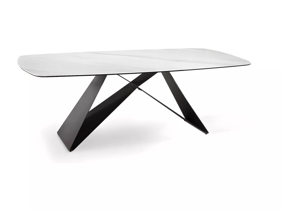 Thanos Table Fixe (220 x 110 cm) en Céramique Marron