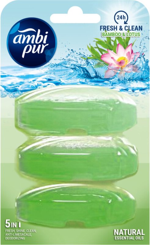 Ambi Pur Toiletblok Navulling Bamboe & Lotus 3 stuks