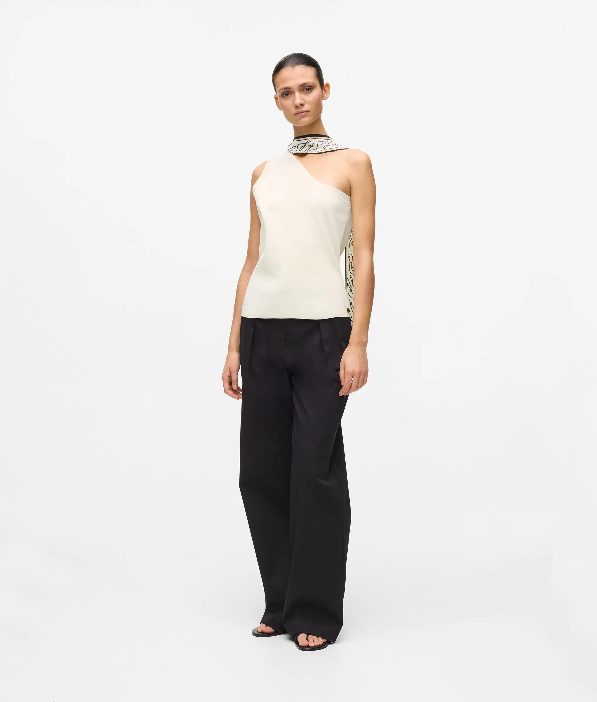 Sjaal gebreide print top