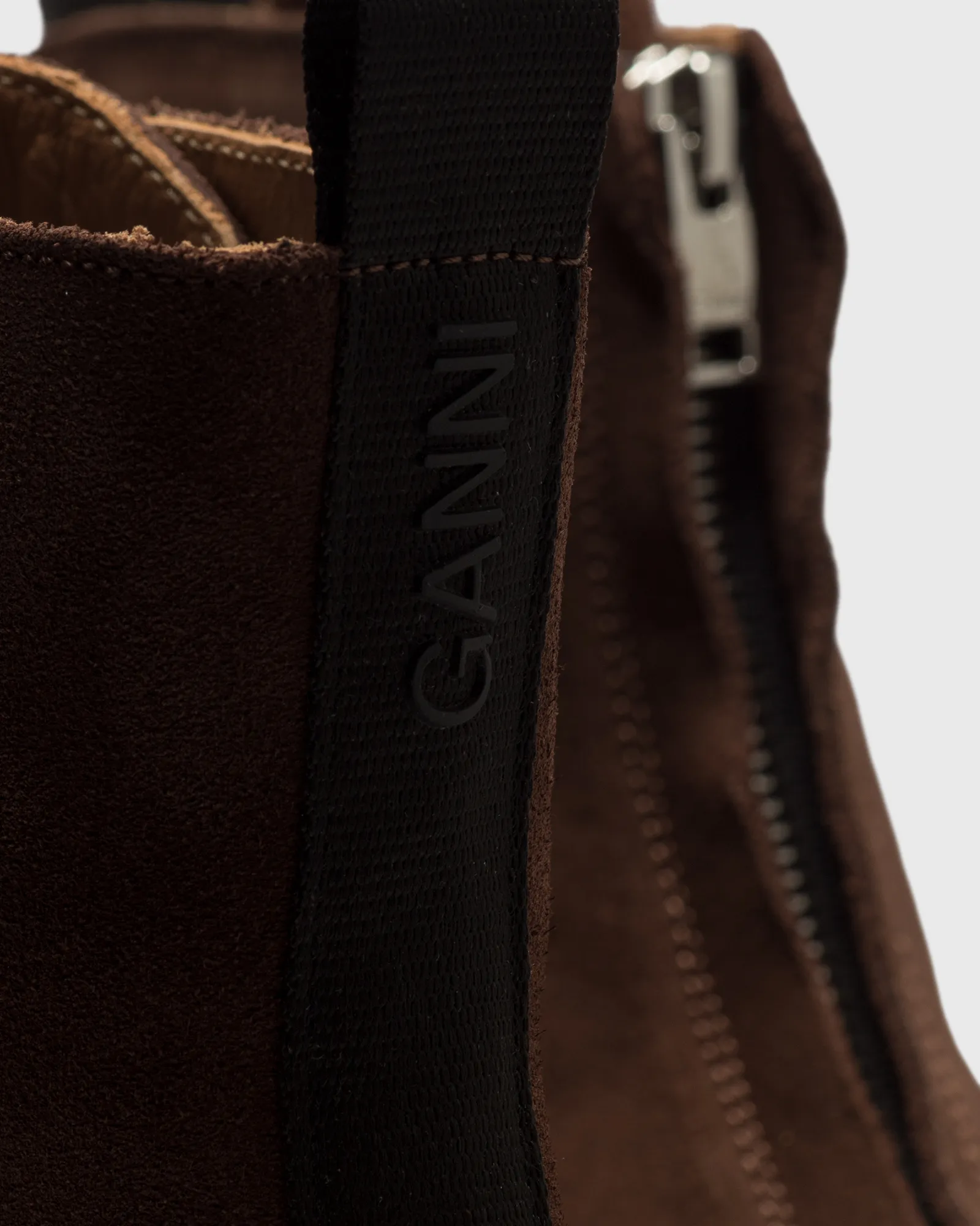 Ganni Creepers Wallaby Zip Boot Suede