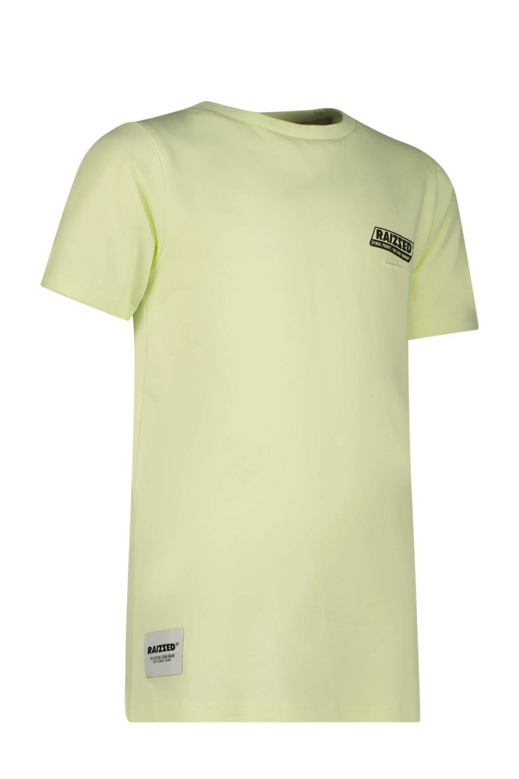 Raizzed T-shirt Beckley met printopdruk lichtgeel
