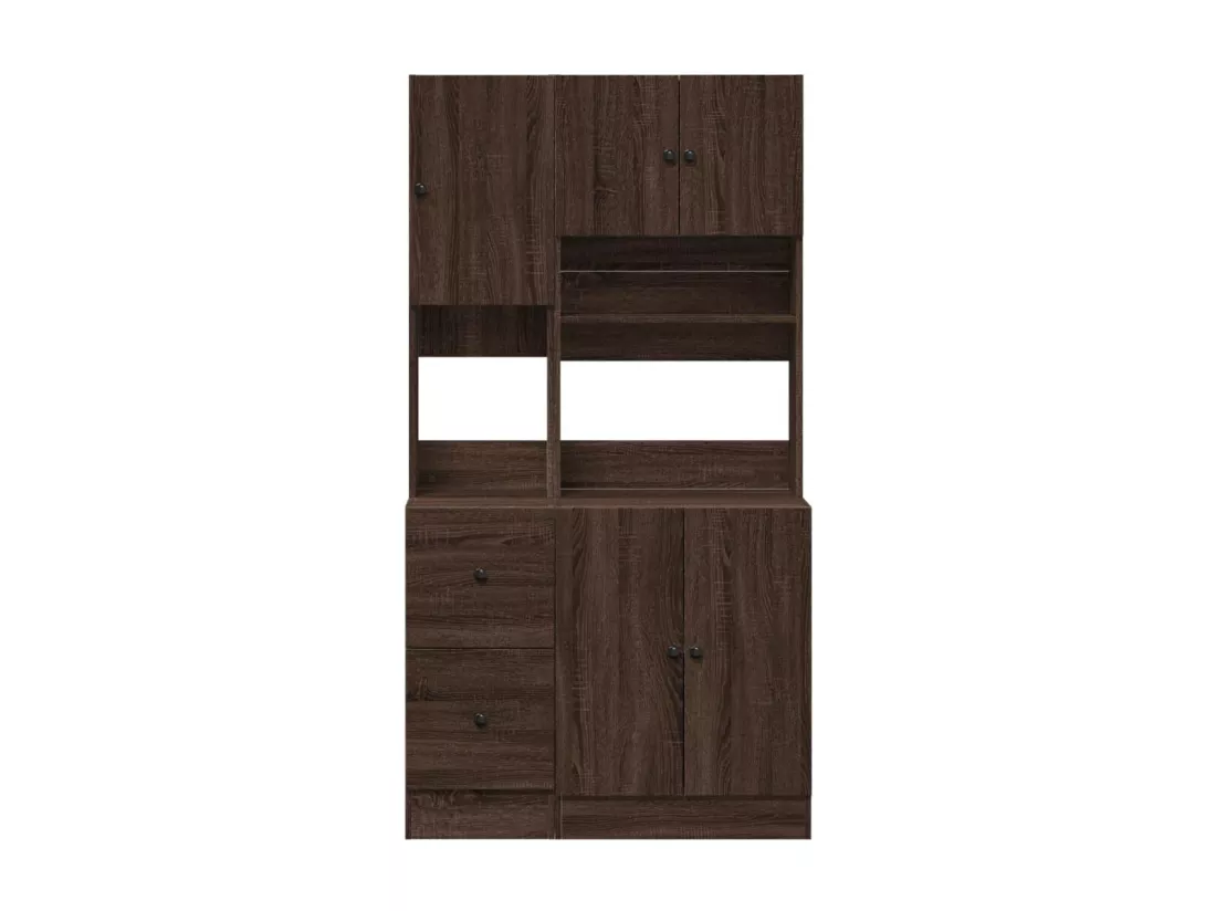 Armoire de cuisine chêne marron 95x50x180 cm bois d’ingénierie