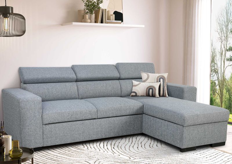 Hoekbank Vicomte - Grijs - Met Opbergruimte - 237x167x88cm