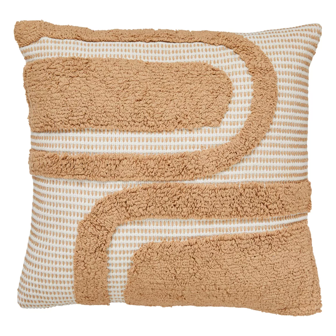 Coussin carré coton (50 x 50 cm) Poppy Beige