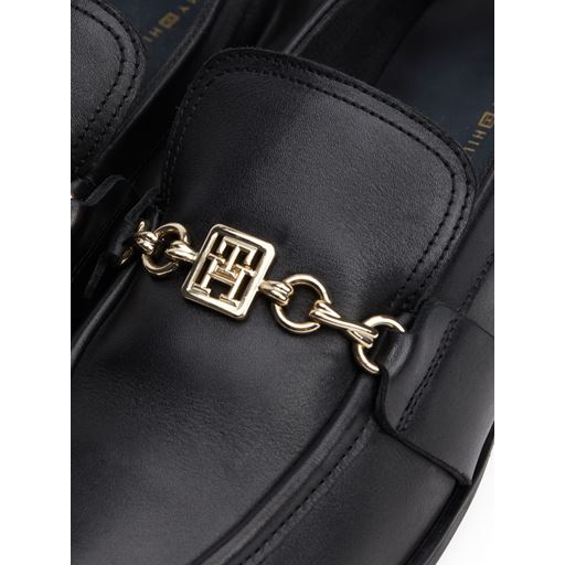 Tommy Hilfiger Chain Loafers, Black, 39
