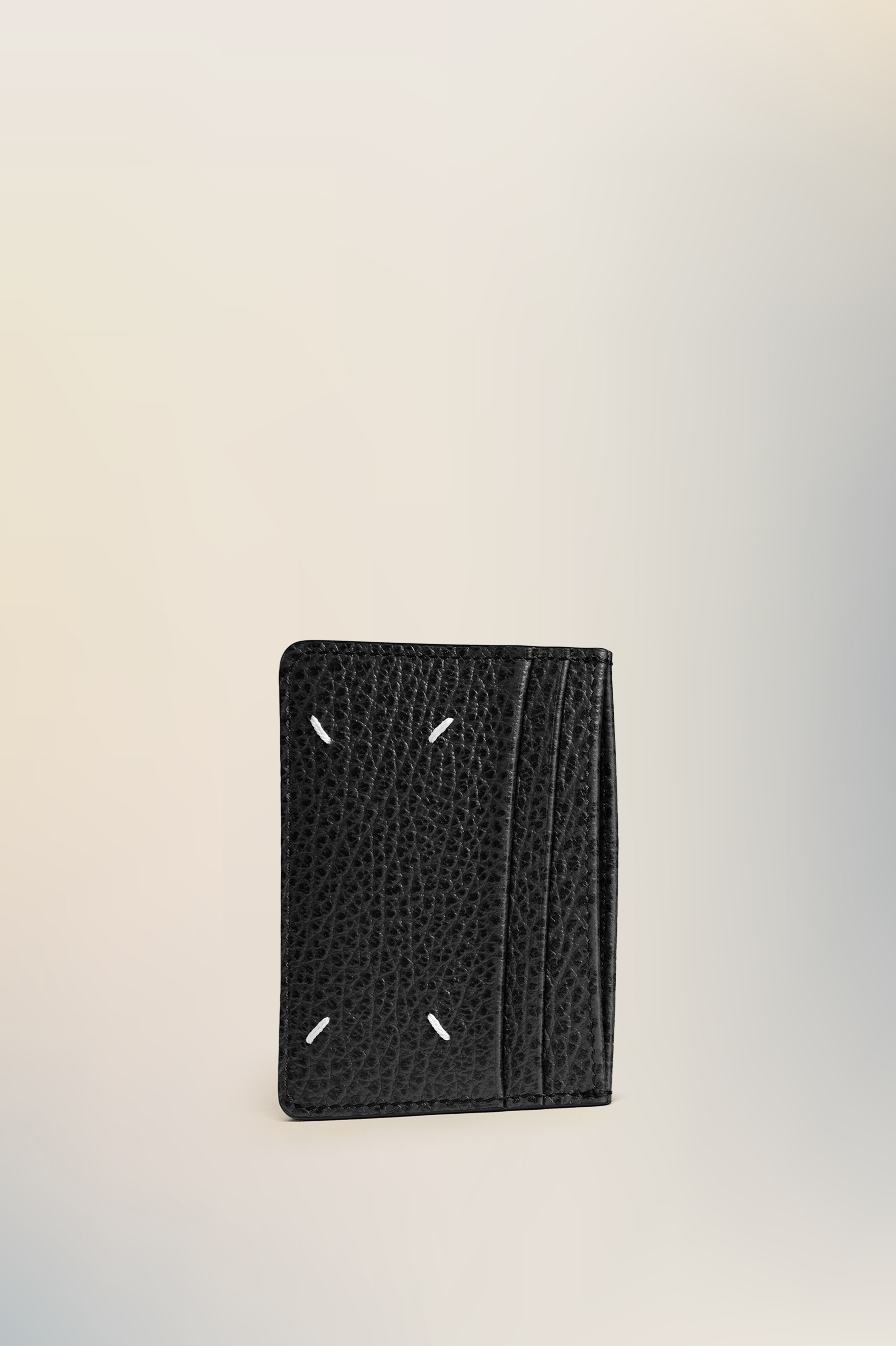 Porte-cartes en cuir Four stitches | Femme Noir