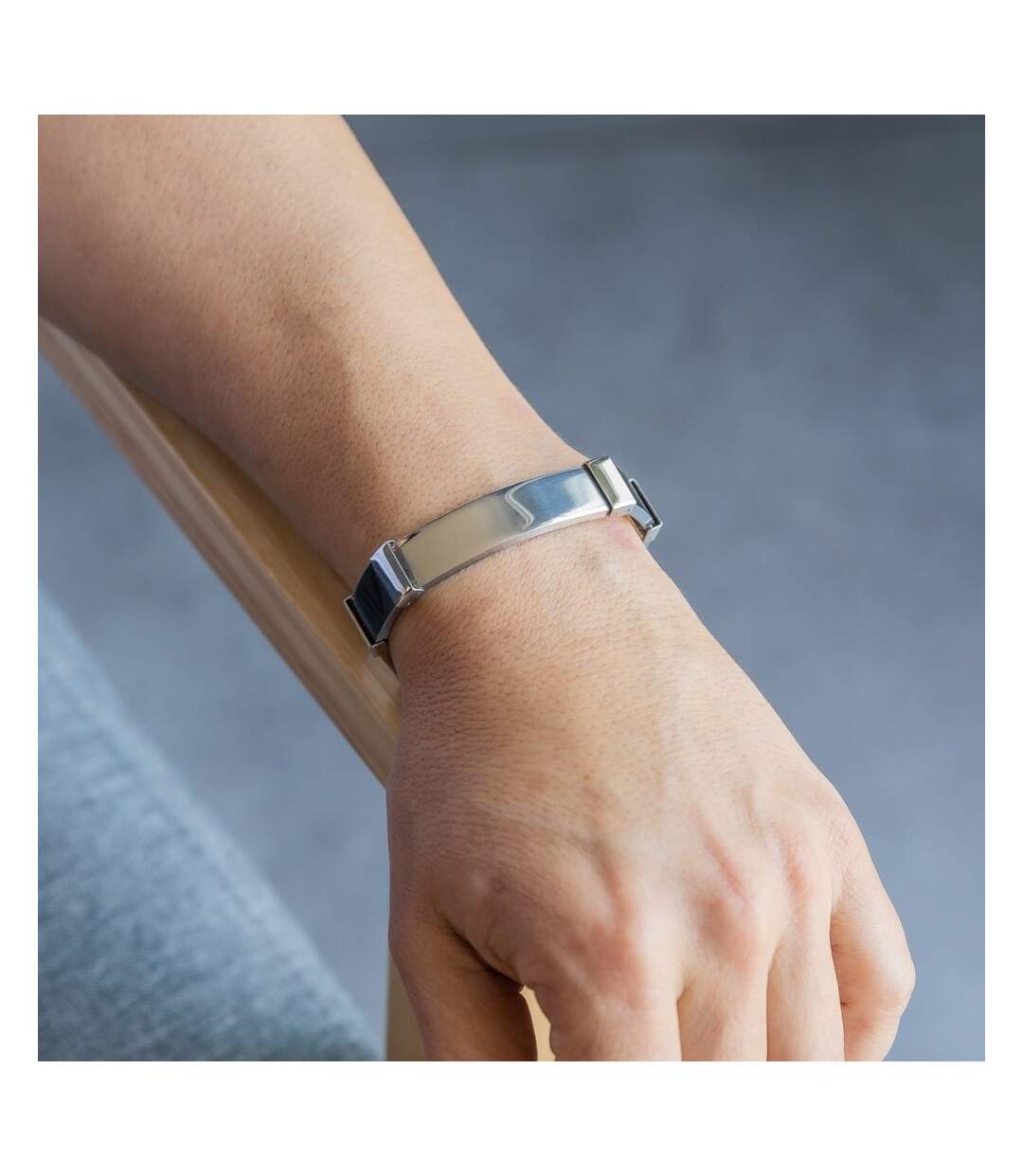 Gourmette Bracelet Homme Fashion Acier