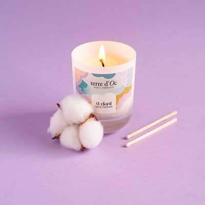 Bougie parfumée - Udanie - Coton & thé blanc - 180 g
