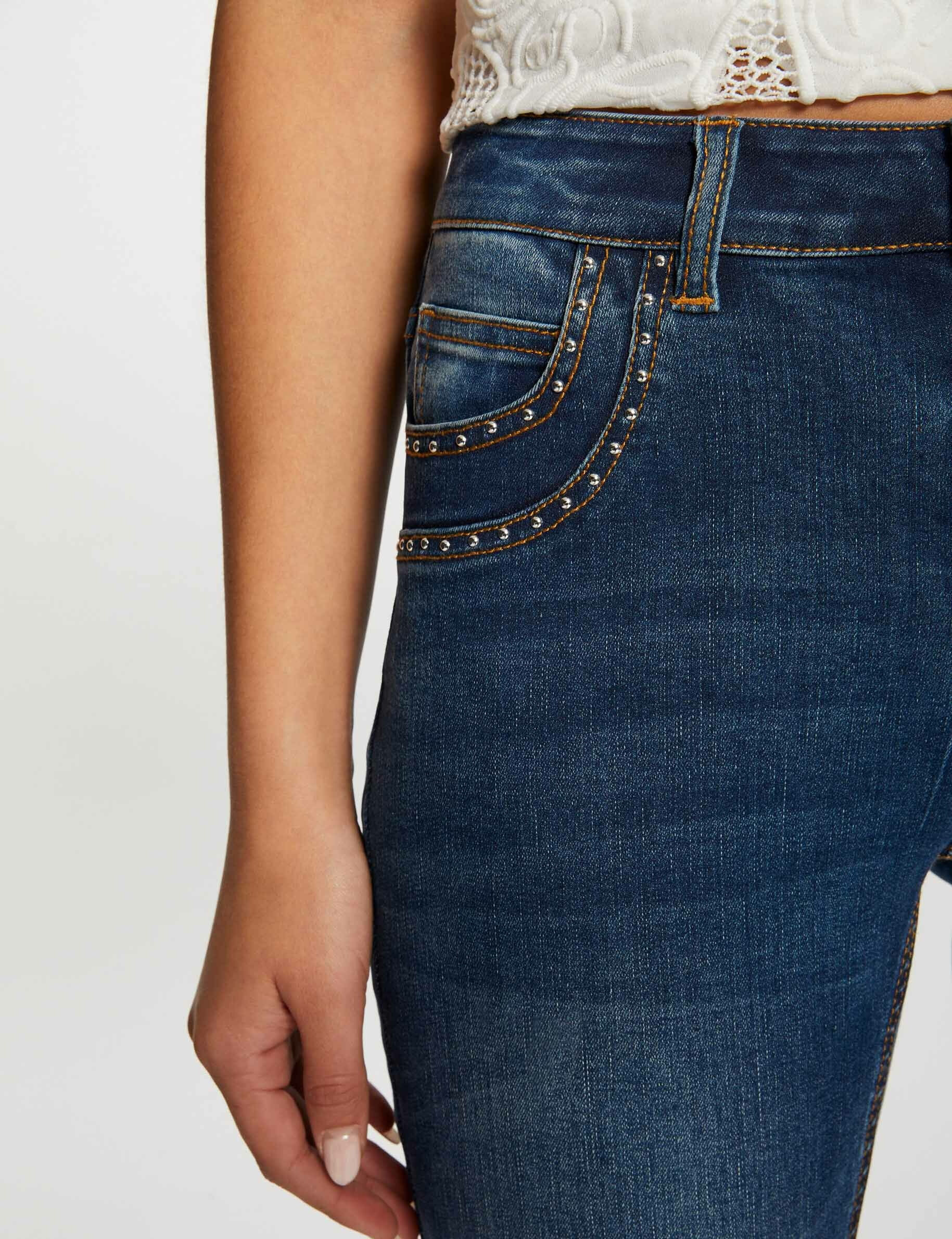 Jeans slim avec clous jean stone femme - jean_stone