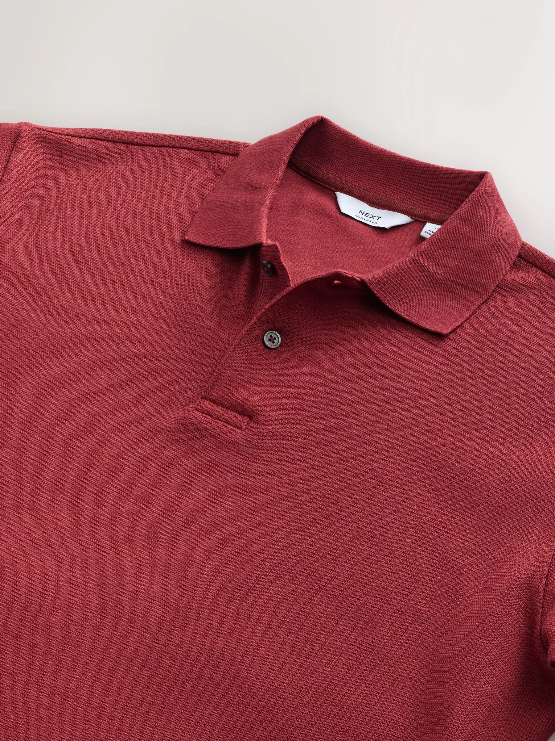 Rood - Nette poloshirt met textuur