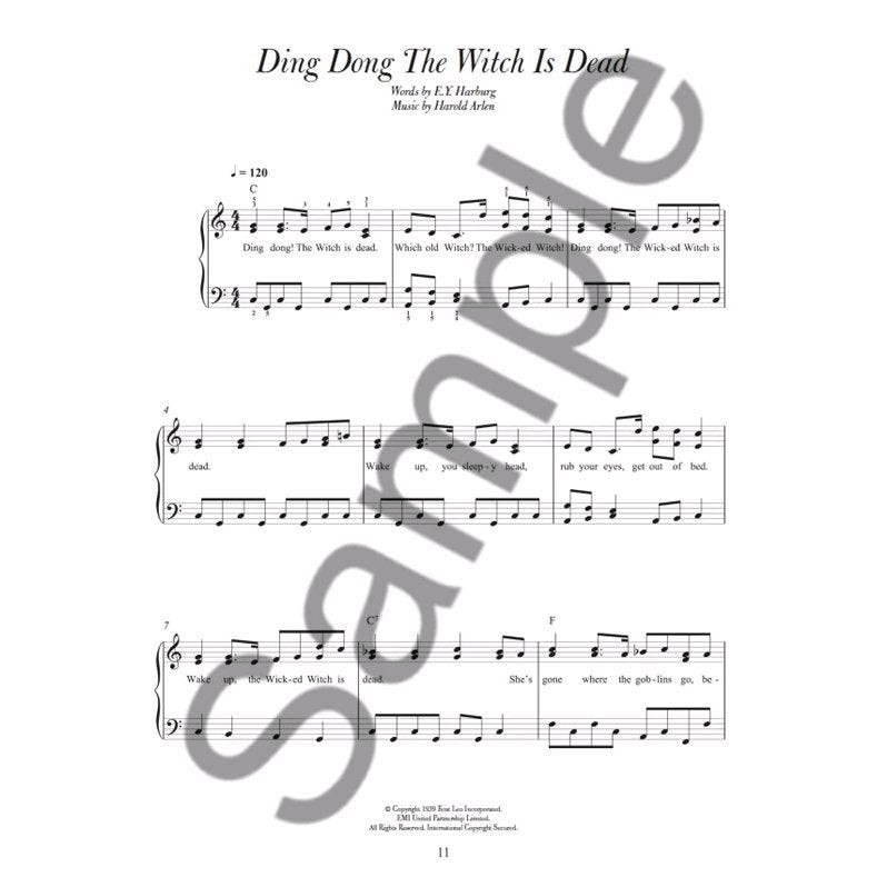 Wise Publications - The Wizard of Oz easy piano