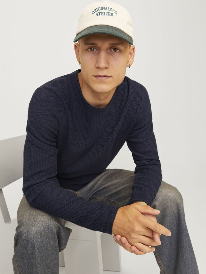Jack & Jones JJECOOPER KNIT CREW NECK NOOS Mood indigo