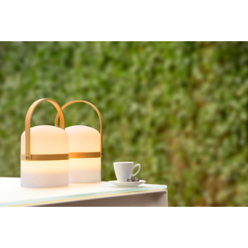 Lucide USB oplaadbare tafellamp Joe 3W wit