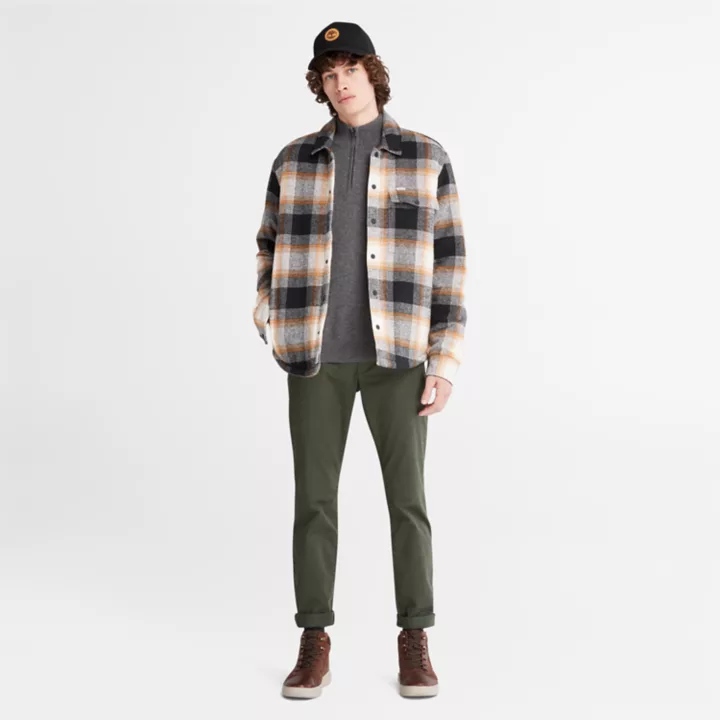 Pull à col zippé Cohas Brook pour homme en gris foncé