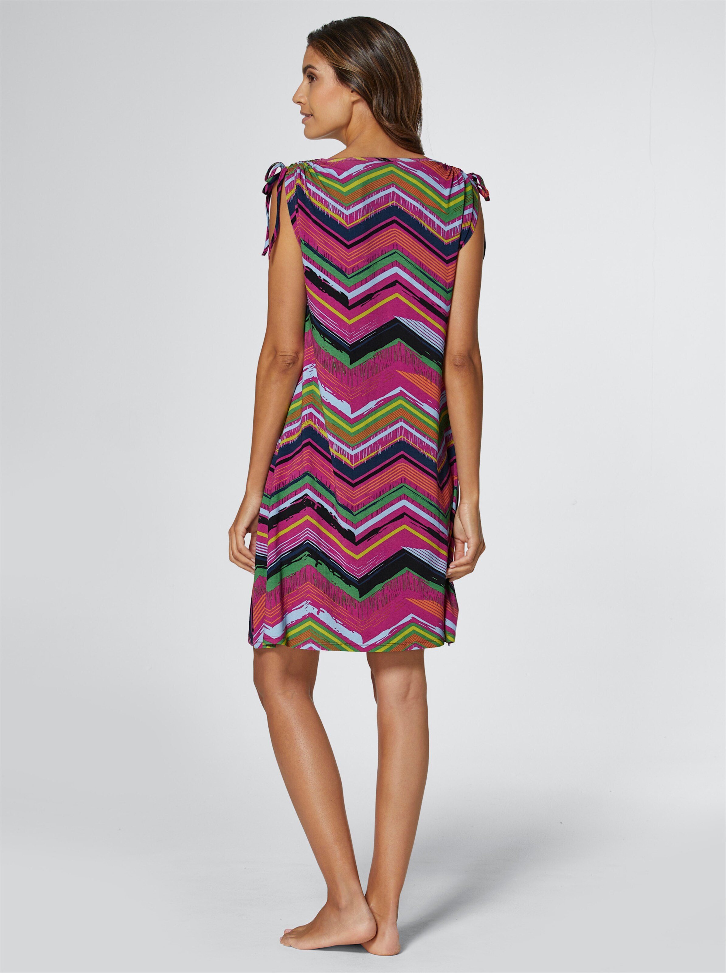 feel good Sommerkleid in magenta-gemustert