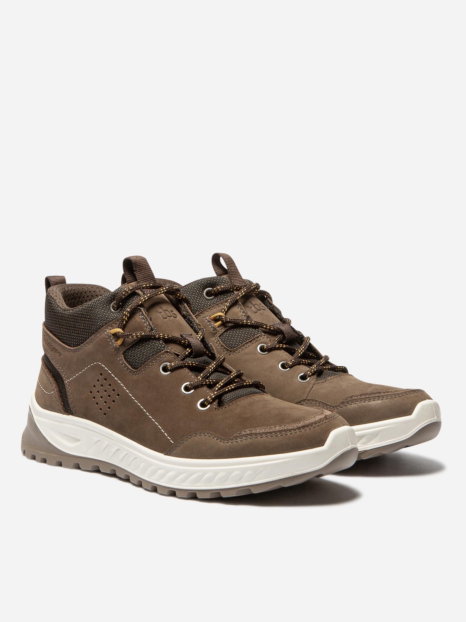 Tennis Homme Imperméable Semelle Crantée Cuir Marron