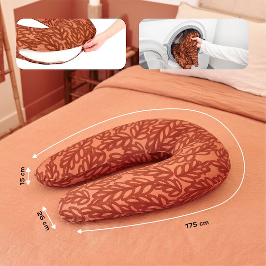 Coussin de grossesse 2en1 B.Love   Vegetal Terracotta        de               Babymoov