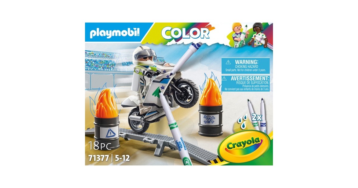 PLAYMOBILColor - Motorcrossmotor Constructiespeelgoed  (71377)