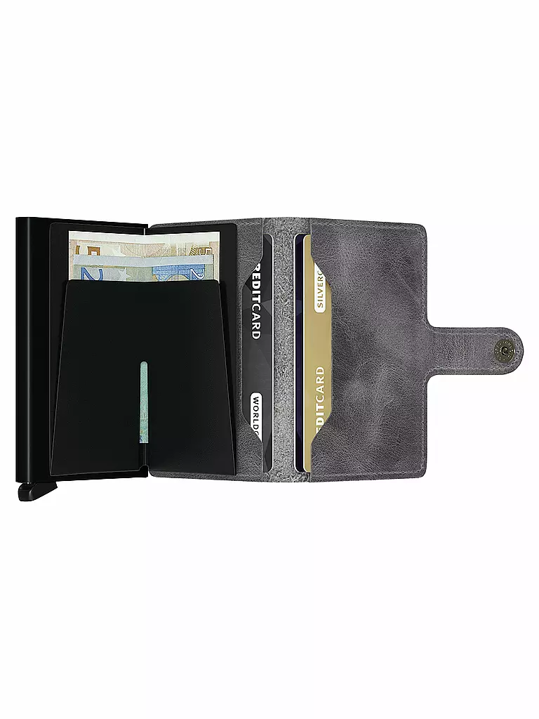 SECRID Geldbörse - Miniwallet Vintage Mini Grey Black grau