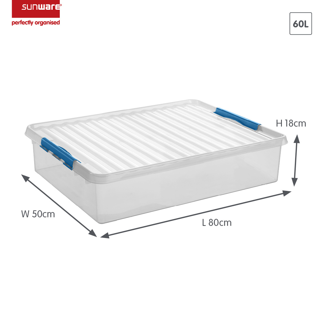 Sunware Q-line 60 liter opbergbox - Blue