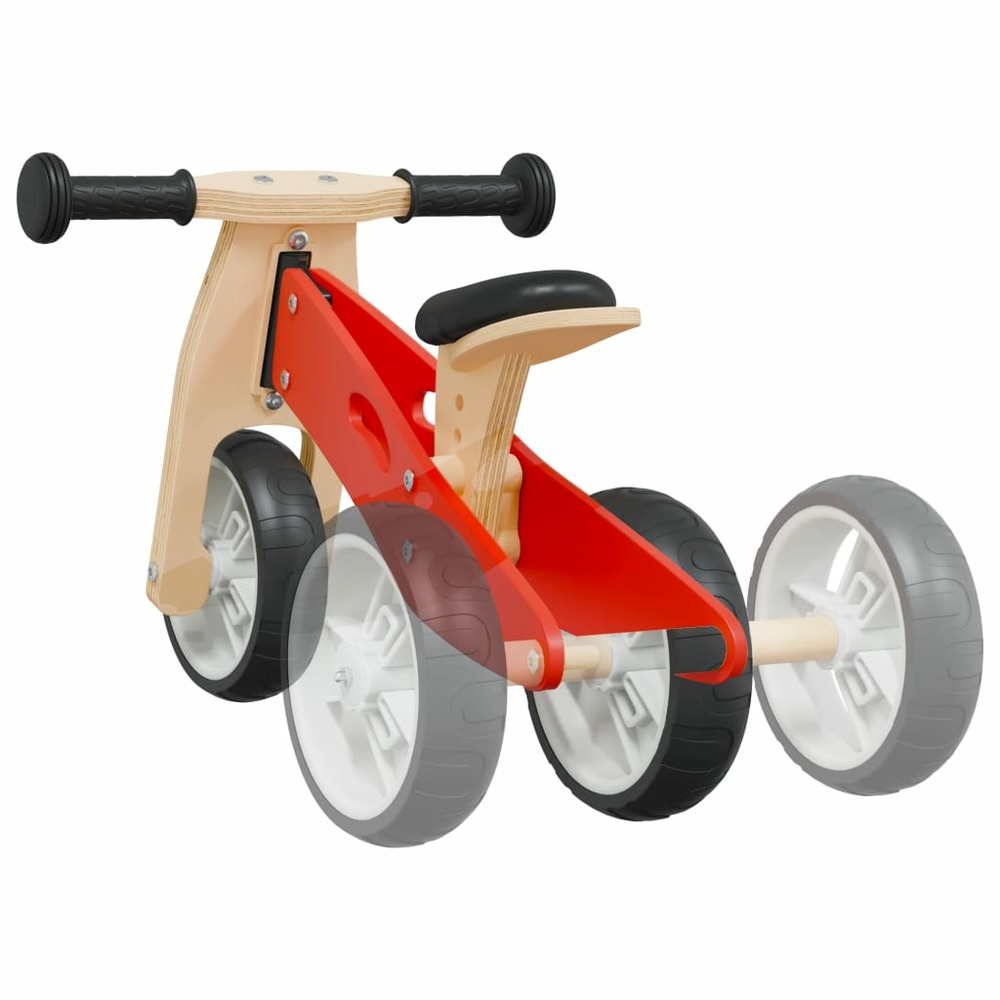 Vélo d'équilibre pour enfants 2-in-1 rouge