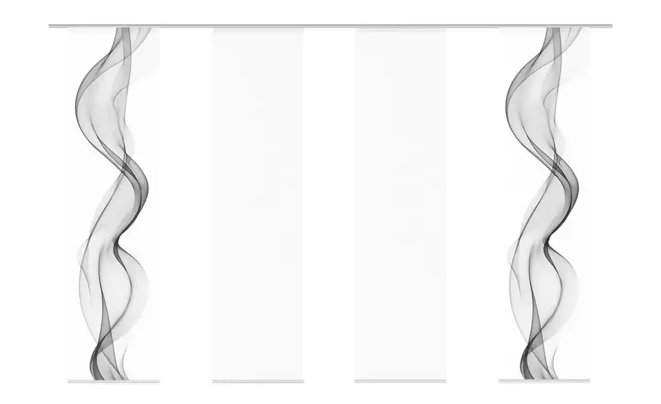 Schiebevorhang Set 4tlg. Grau 4er-Set