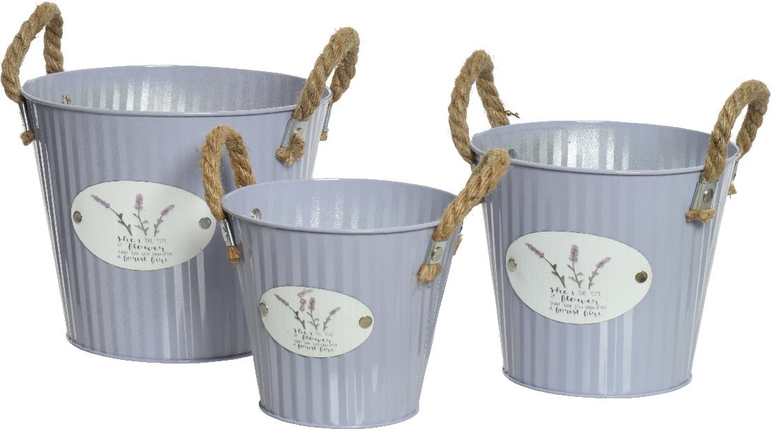 Decoris bloempot Yara paars D 17 H 15 cm