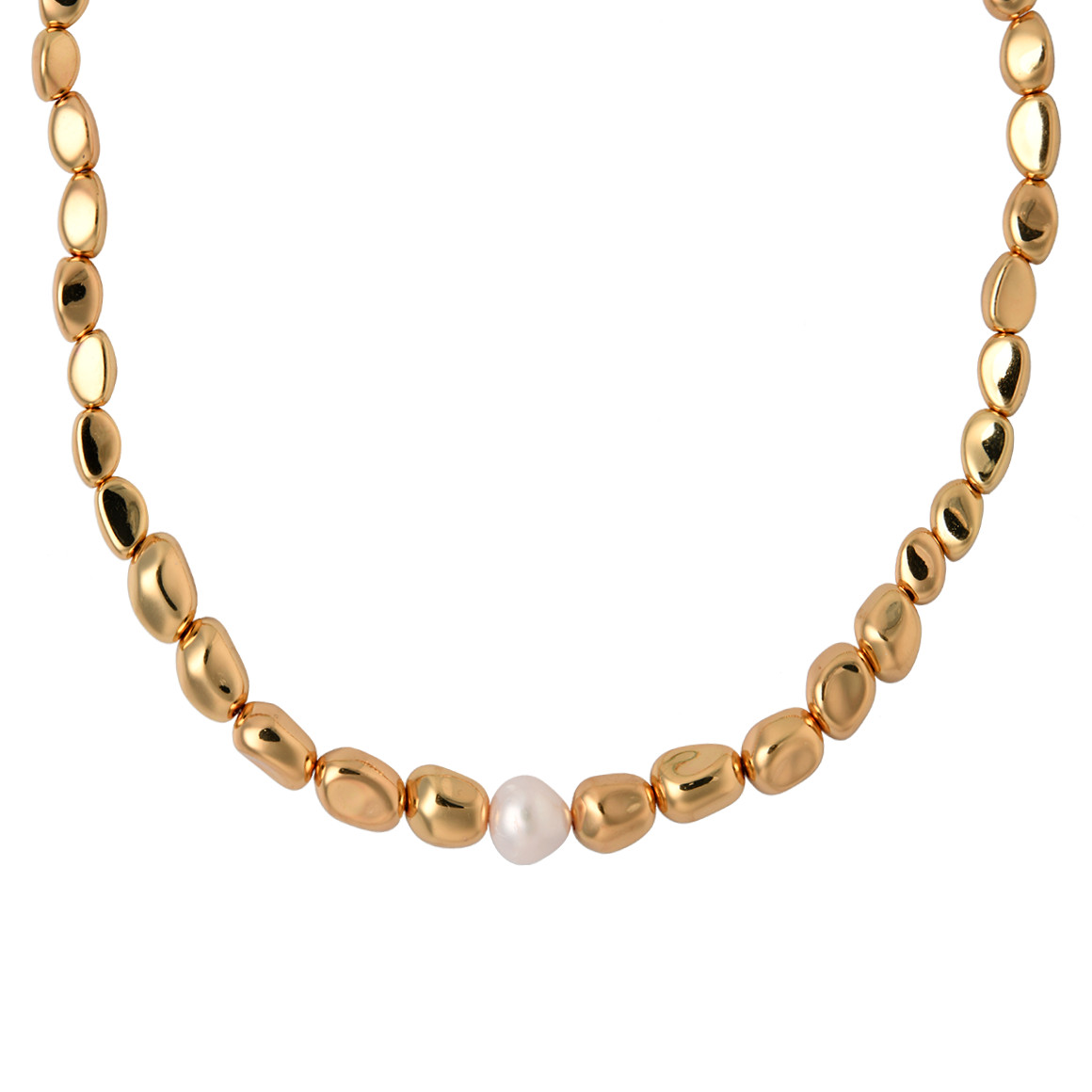 Gina Benotti Damen Kette mit Kunstperle gold
