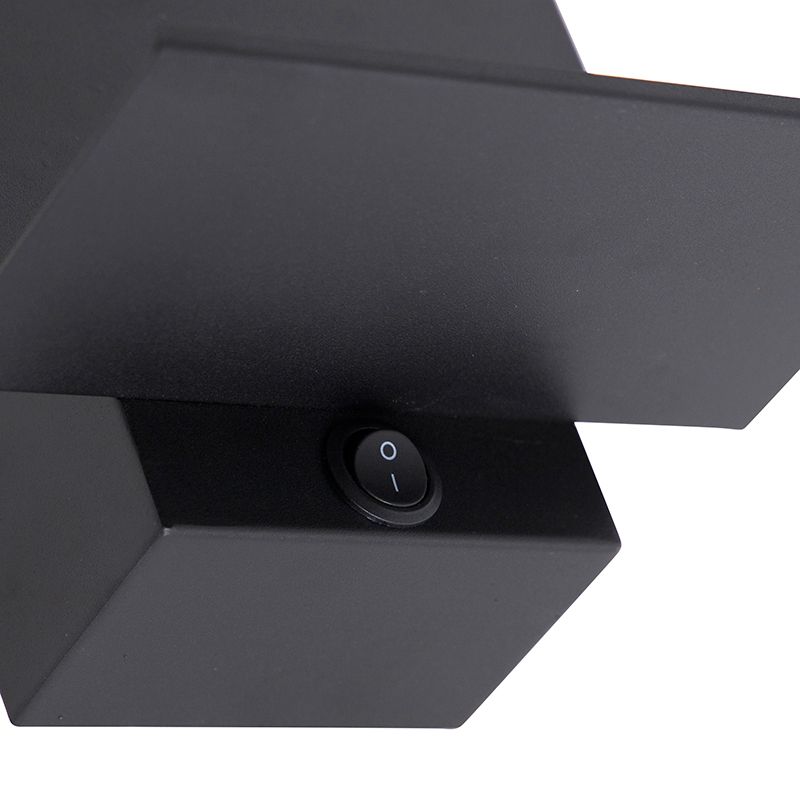Moderne wandlamp zwart incl. USB-aansluiting - Flero