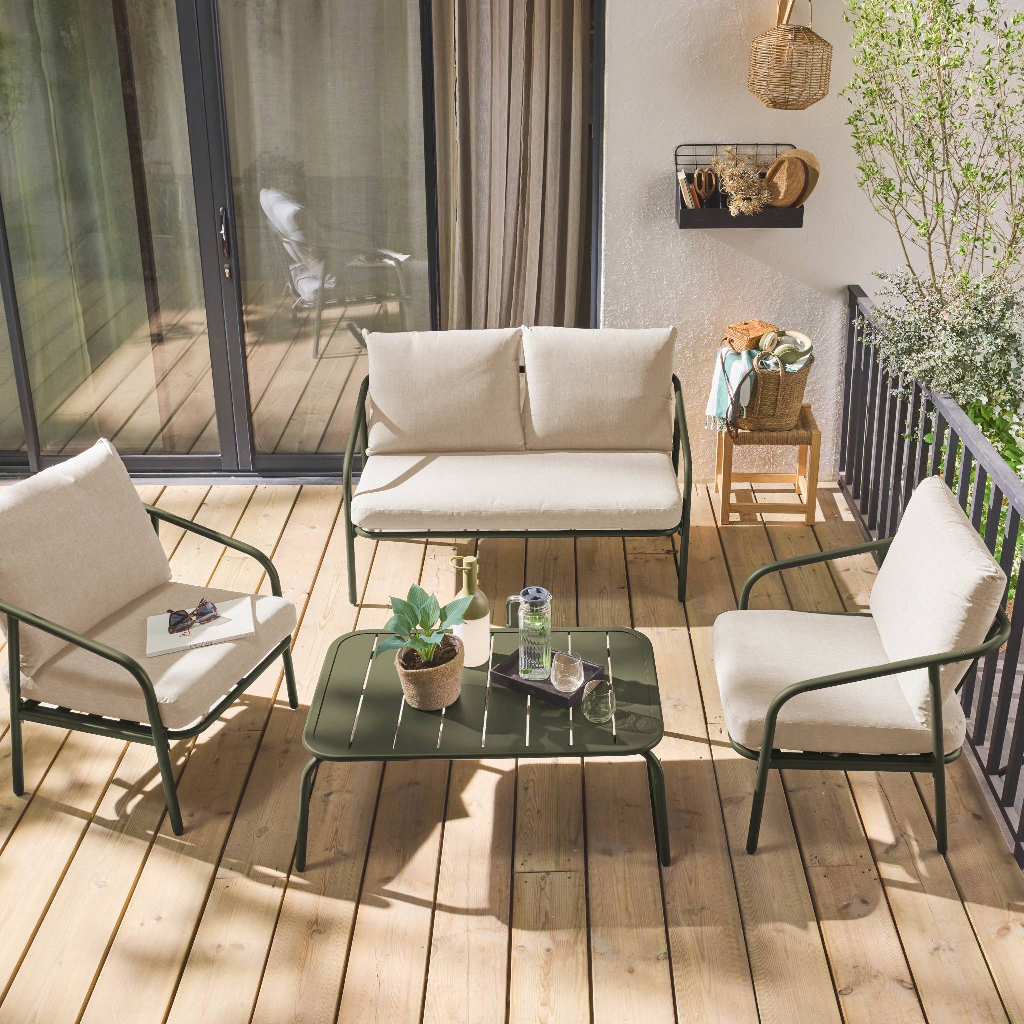sweeek - Metalen loungeset, 4 zits