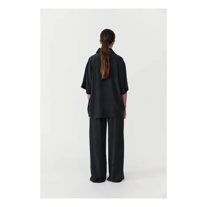 St Agni Chemise Soie | Noir