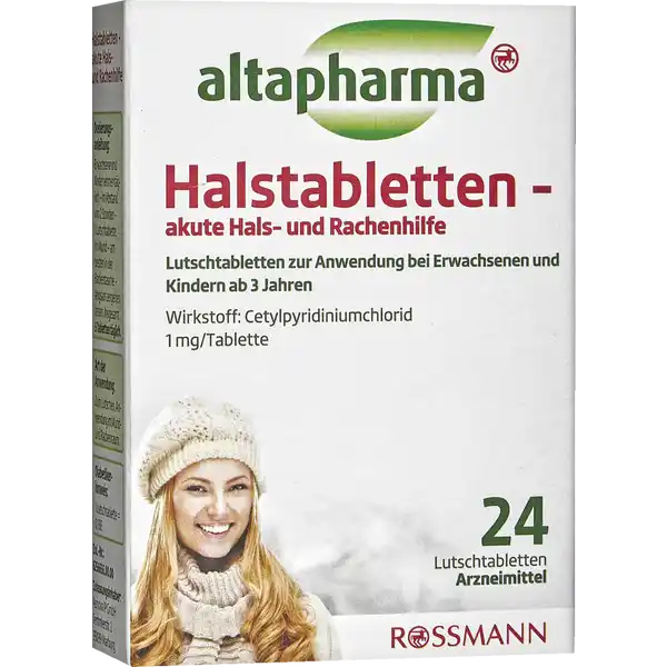 altapharma Halstabletten - akute Hals- und Rachenhilfe 24 Lutschtabletten Arzneimittel