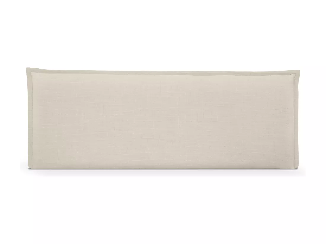 DHOME Tête de lit en lin naturel lisse avec garniture 145x50cm Lits 135/140 - Beig