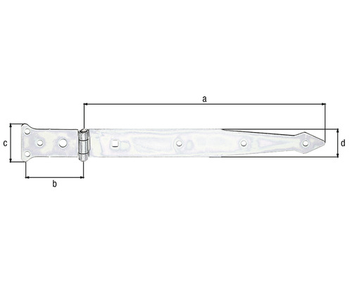 Lichtgewicht werpstrop type 62, 300 x 35 mm, verzinkt, dikfilm gepassiveerd